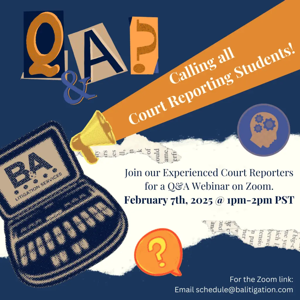 court report, student, stenograph, question and answer, professional, webinar